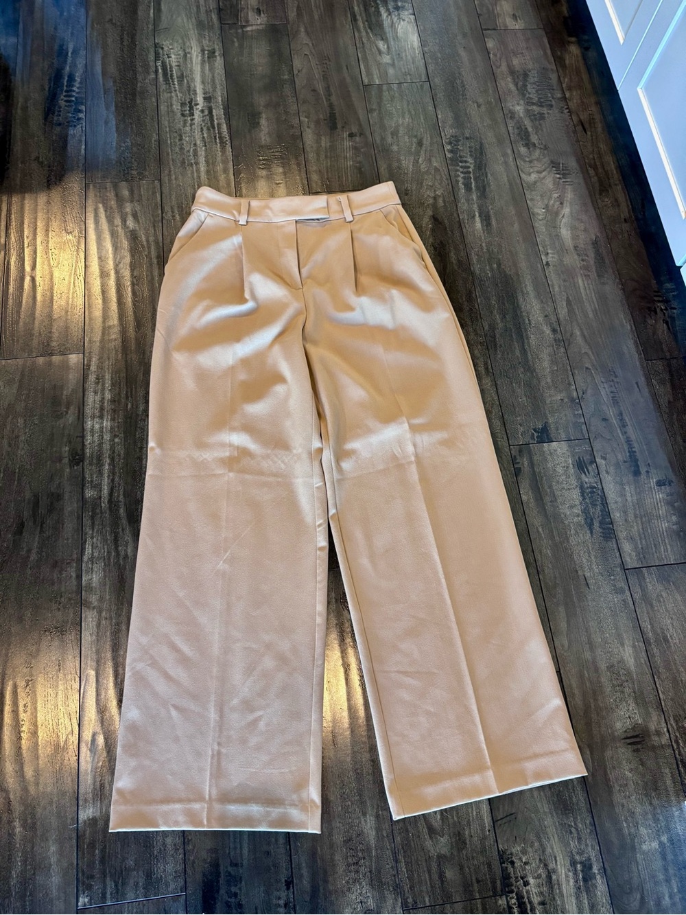 Loft Outlet Wide-Leg Women’s Trousers in Khaki Size 6